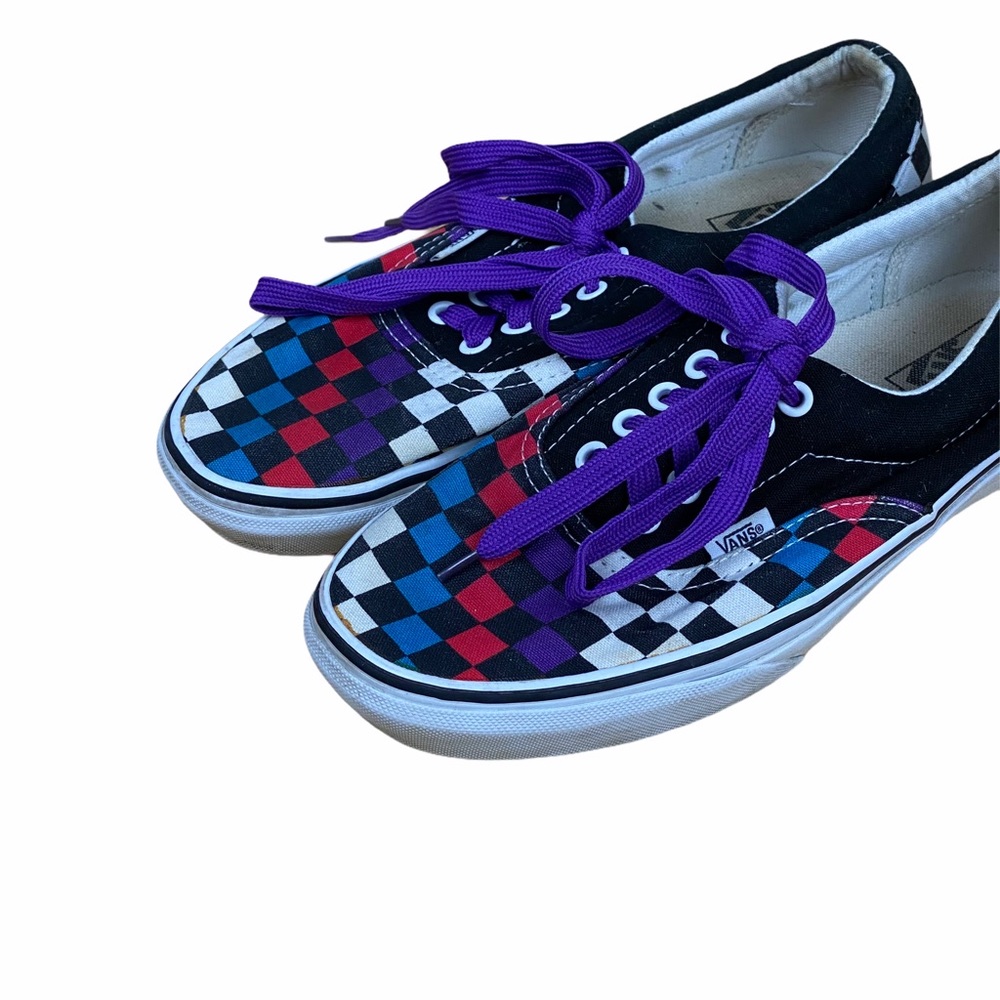 Vans Authentic Checkered Lace up Skate Shoes womens size 10 - Picture 2 of 8